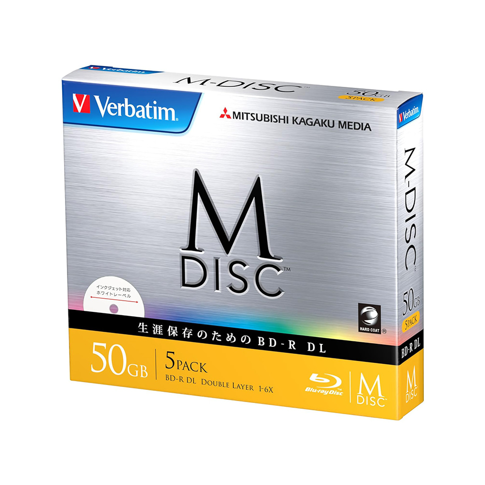 Verbatim M-DISC 블루레이 디스크 BD-R DL 50GB 5장 - 알파앤오메가